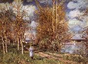 Alfred Sisley Small Meadows in Spring-By Germany oil painting artist
